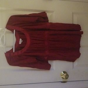 Mid Half Sleeve Top, XL, Liz Lange Maternity, Red